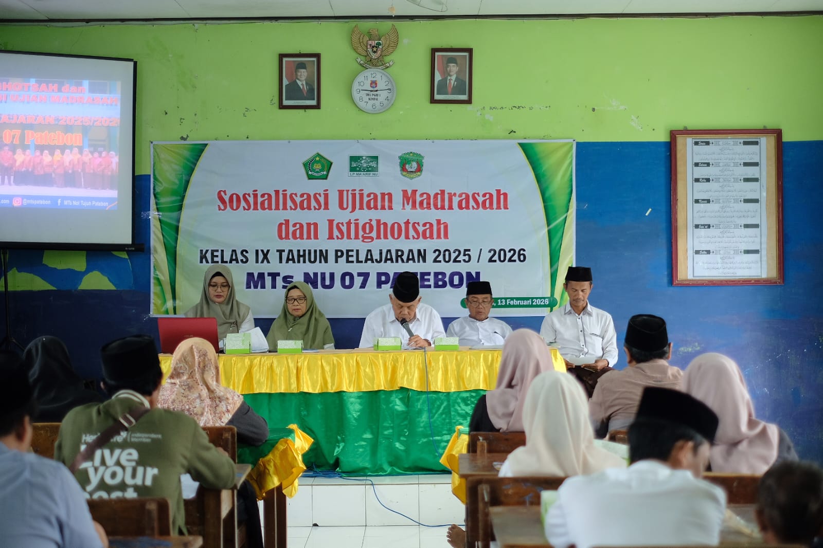 Jelang Ujian Madrasah dan TKA, MTs NU 07 Patebon Selenggarakan Istighosah